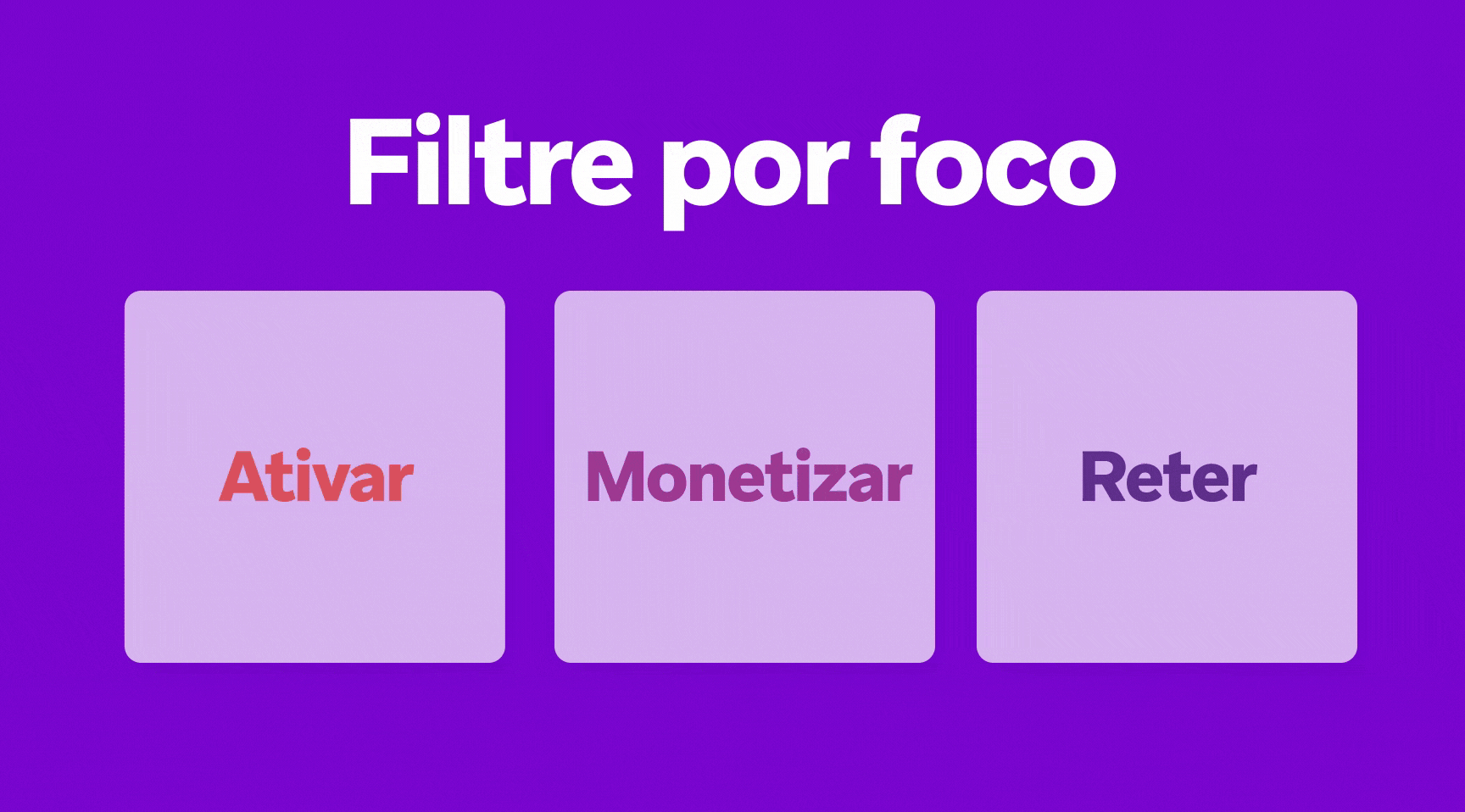 a purple background with the words filtre por foco on it
