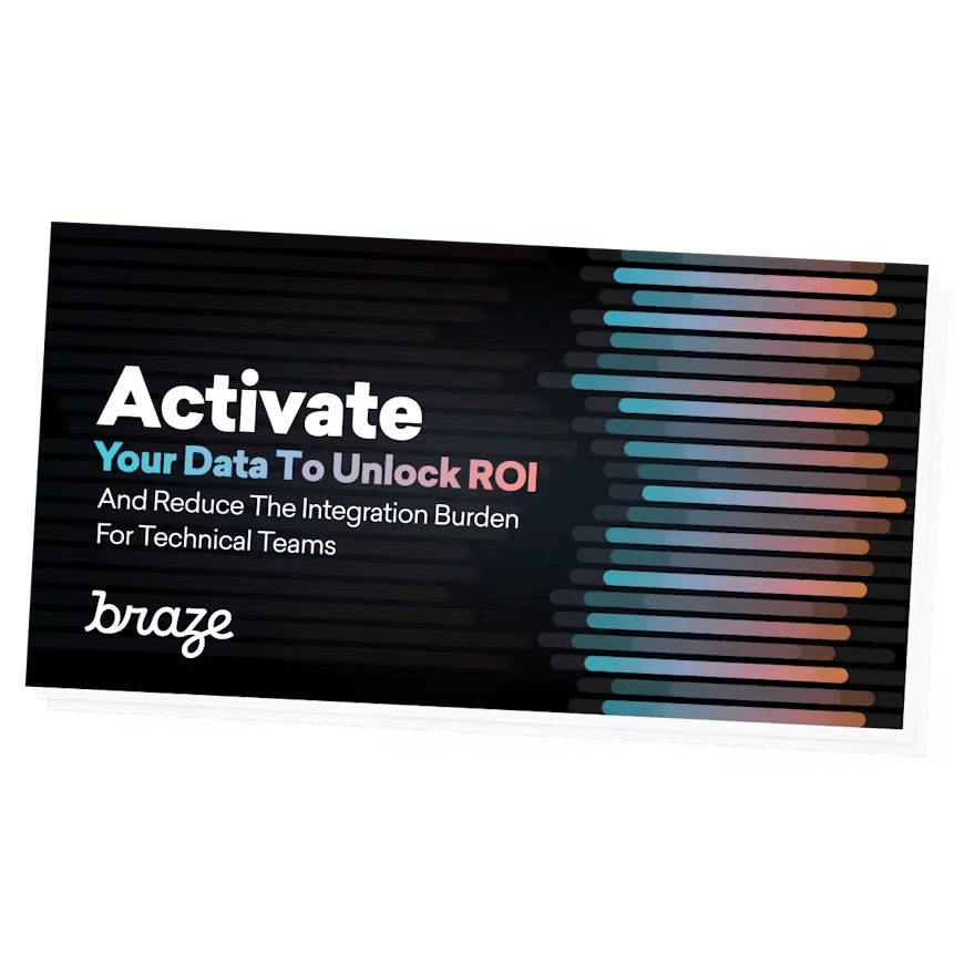 a flyer that says activate your data to unlock roi and reduce the integration burden for technical teams