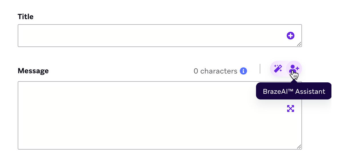 Message composer with the AI assistant.
