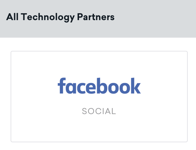 Facebook technology partner.