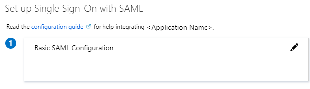 Azure portal editing basic SAML configuration.