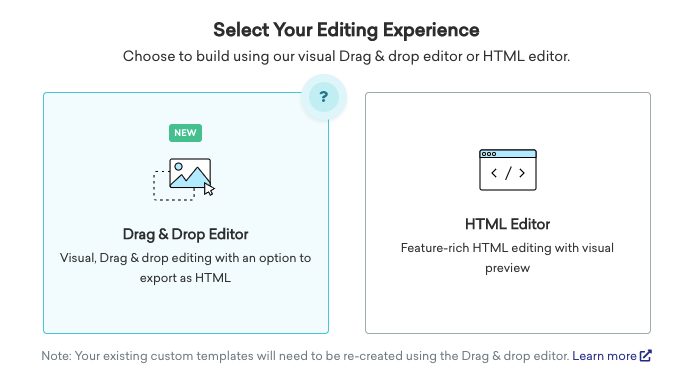 Drag & Drop Editor Workflow