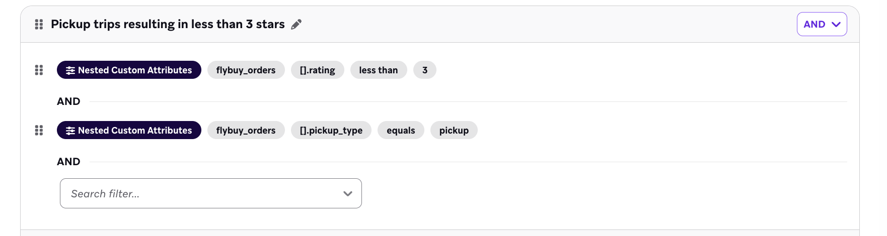 Segment for bad pickup experience