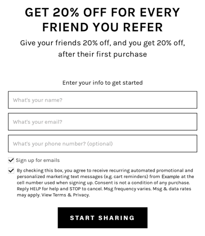 referral widget
