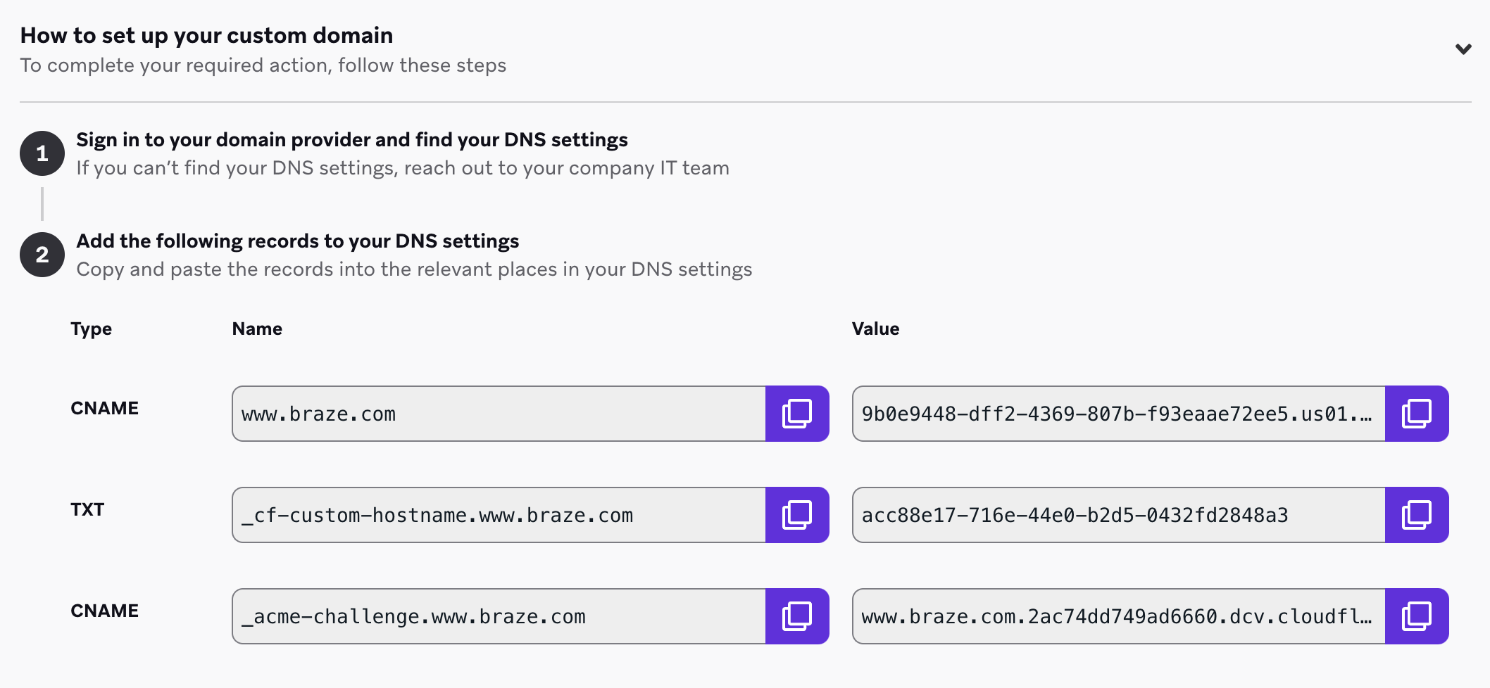 Customizable Subdomain Names