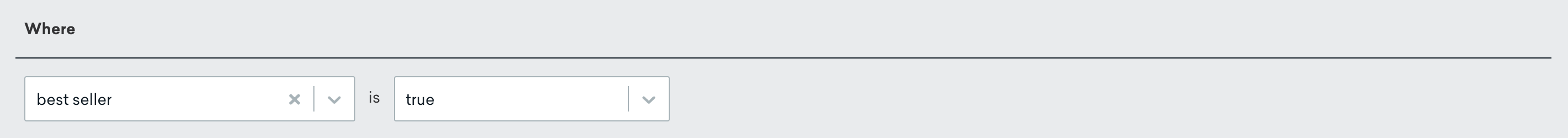 Segmenting based on boolean properties.