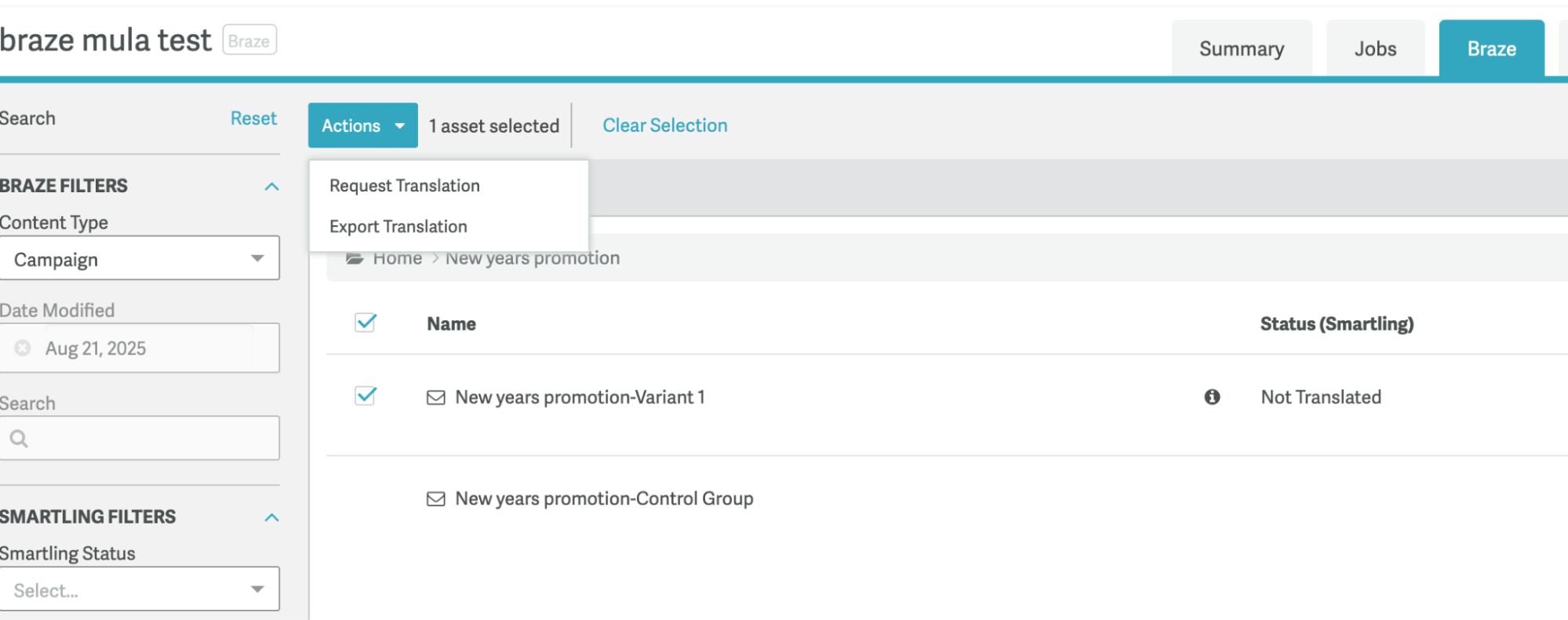 Request Translations.