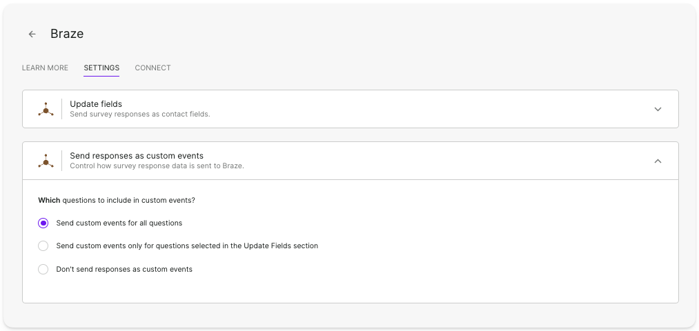 you can choose if you want to send the event for all questions