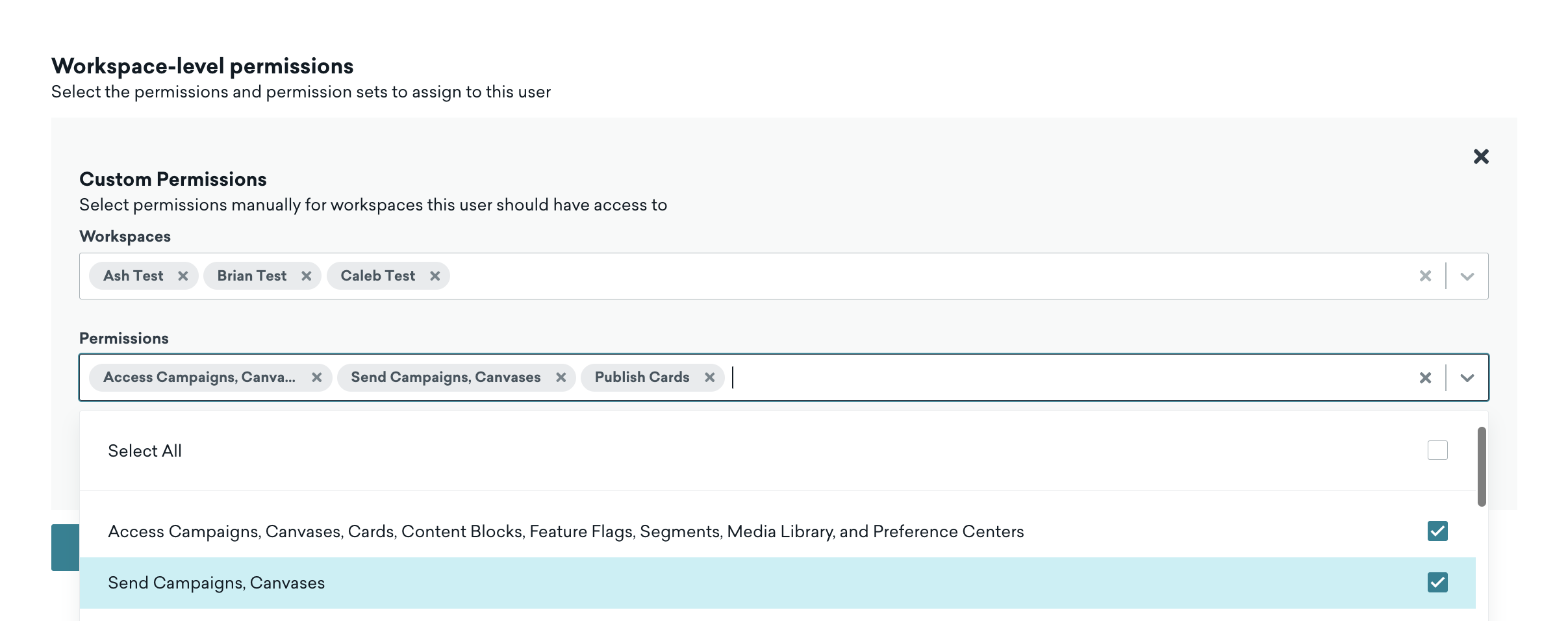 Manage User Permissions
