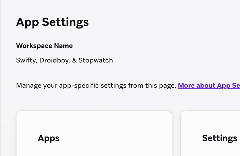 The pencil icon appearing next to the workspace name.