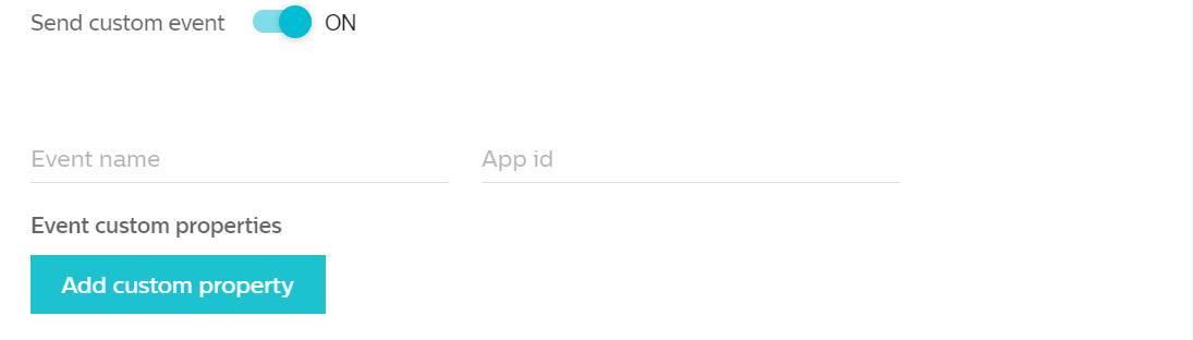 An image prompting you to send custom events, if needed.
