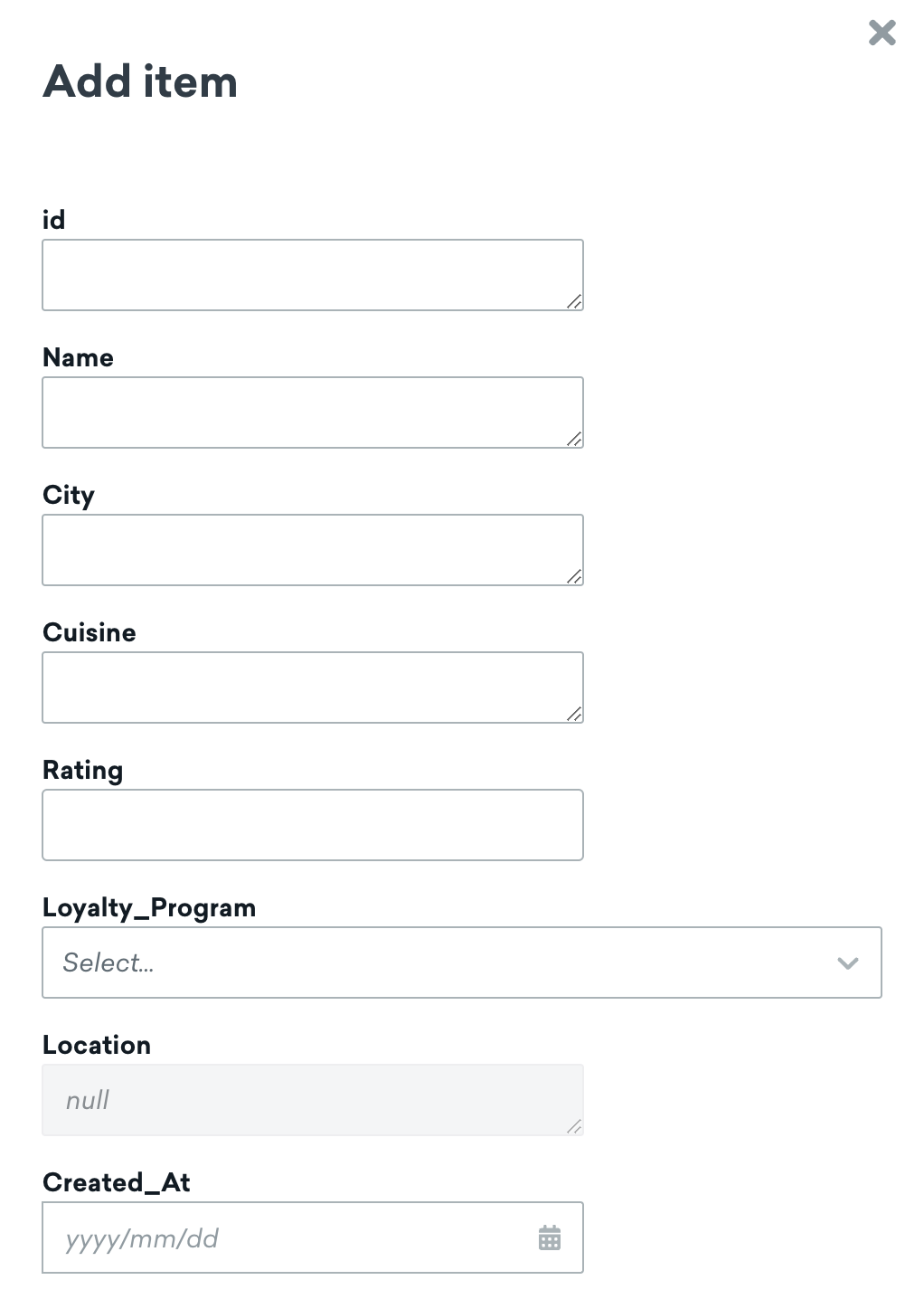 Add a catalog item.
