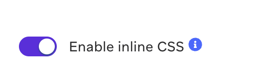 Checkbox to manage CSS inlining in HTML composer.