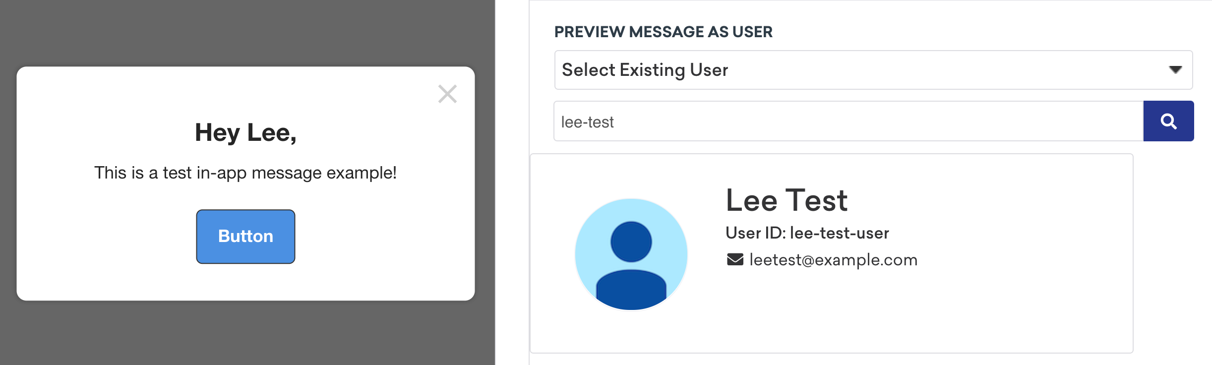 Select a user
