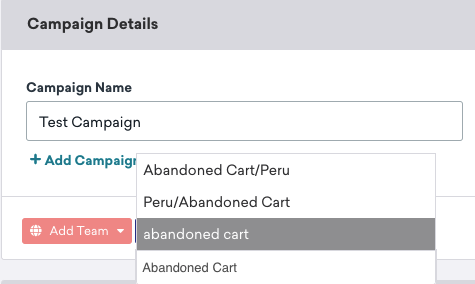 Adding tags during campaign creation