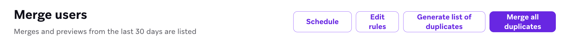 Die Seite „Manage Audience“ mit dem Button „schedule“.