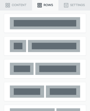 Der Tab 'Inhalt' mit grundlegenden Blöcken, Medien und erweiterten Optionen.