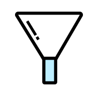 Screenshot der Funnel-Bericht-Seite mit einem Konversionstrichter für die Campaign- oder Canvas-Performance
