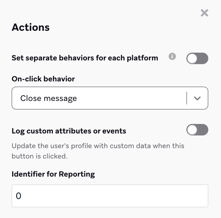 Das Feld „Identifier for Reporting“ mit dem Wert „0“.