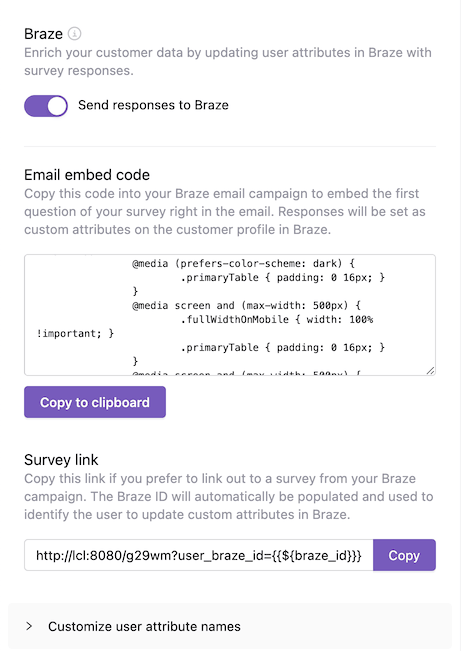 Iterate-Link-Optionen
