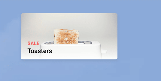 Eine Bildnachricht, die eine Toaster-Aktion bewirbt.