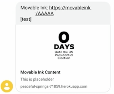 Ein Android-Gerät zeigt eine automatisch geladene SMS-Link-Vorschau an