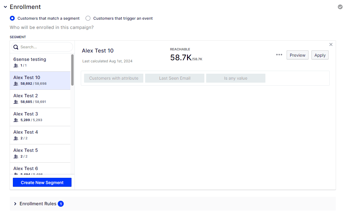 Optimizely – Segment auswählen