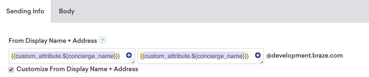 Personalisierte Absenderadresse