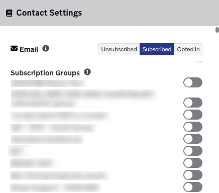 Nutzerprofil von John Doe, dessen Push-Abo-Status auf „Subscribed“ gesetzt ist.