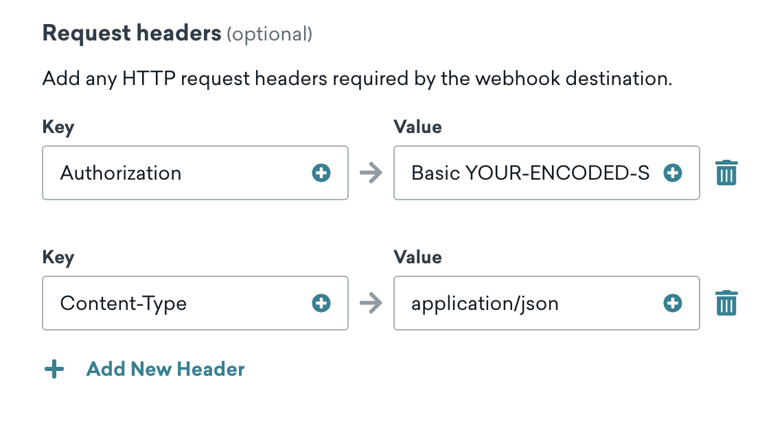 Webhook-Einstellungen.