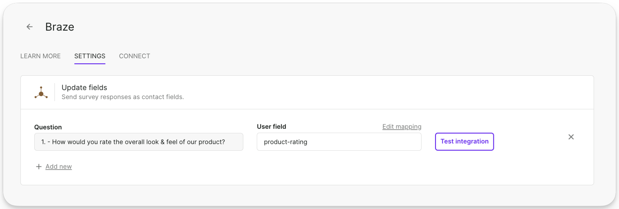 Fügen Sie den Namen des angepassten Attributs, das Sie aktualisieren möchten, unter dem Feld „User“ hinzu