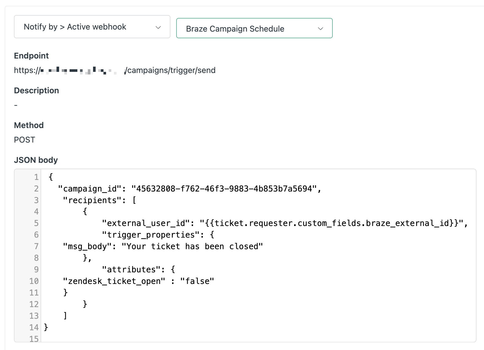 JSON-Body für gelöstes Ticket.