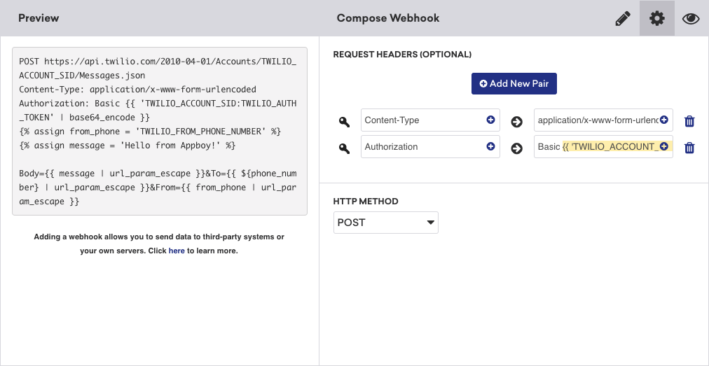 Webhook-Methode