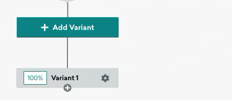 Der Button „Variante hinzufügen“ ist ausgewählt und zeigt ein Kontextmenü mit der Option „Variante hinzufügen“.