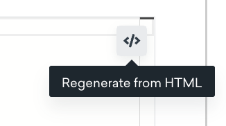Der Button „Aus HTML regenerieren“.