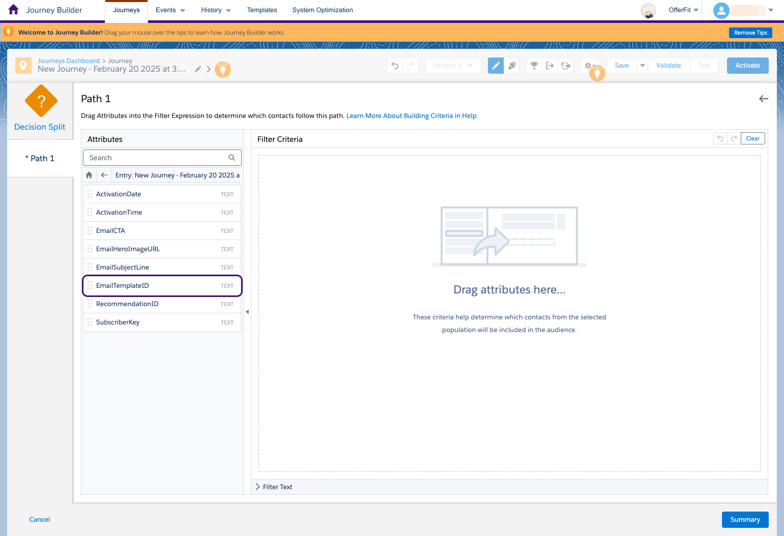 El ID de la plantilla de correo electrónico que se va a incluir.