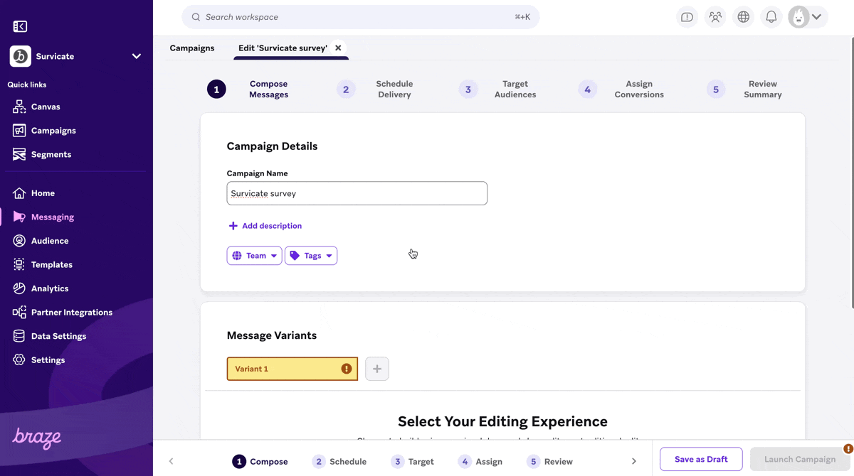 elegir Código personalizado