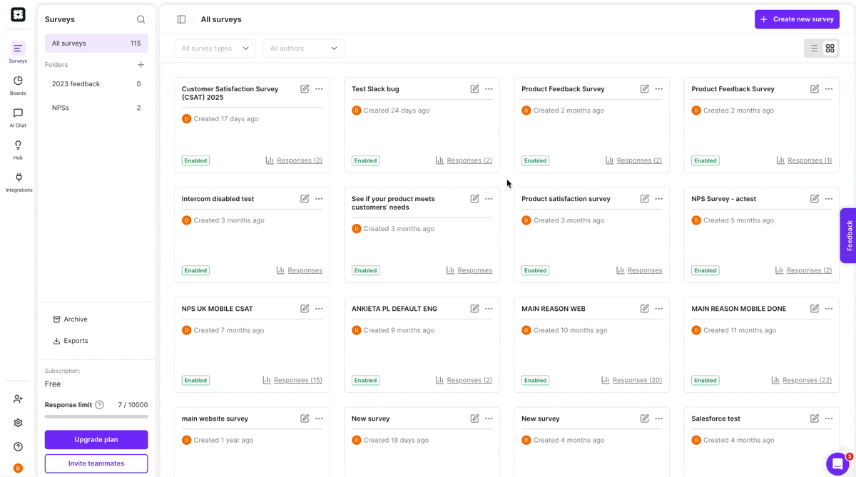 Haz clic en + Crear nuevo cuestionario, selecciona cualquier método de creación
