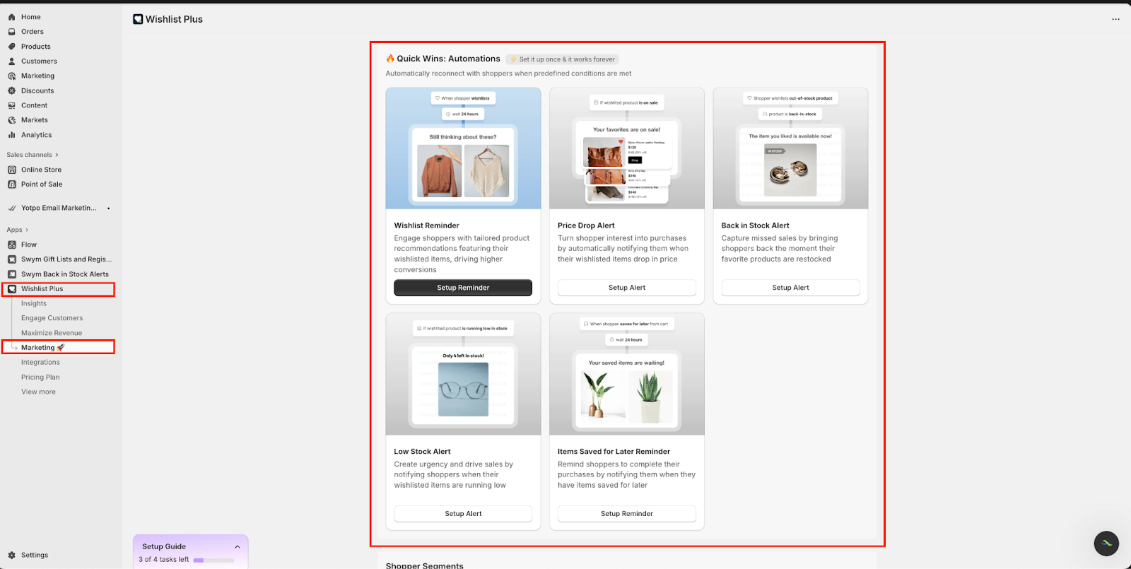 Eventos a suscribir.