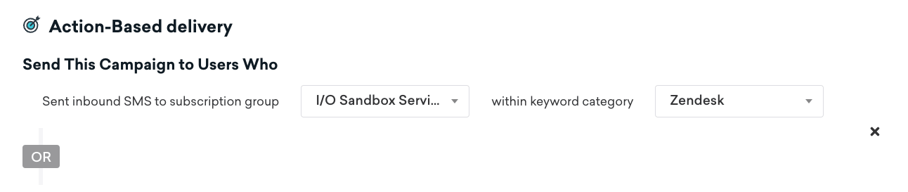 La página "Programar entrega" de la primera campaña webhook.