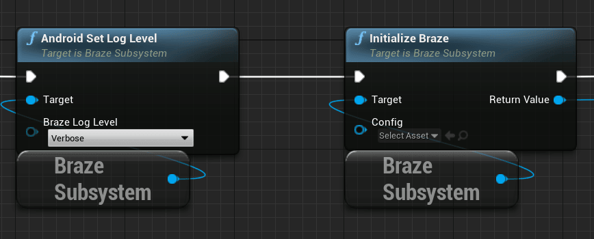 Le nœud Android Set Log Level dans Blueprint.
