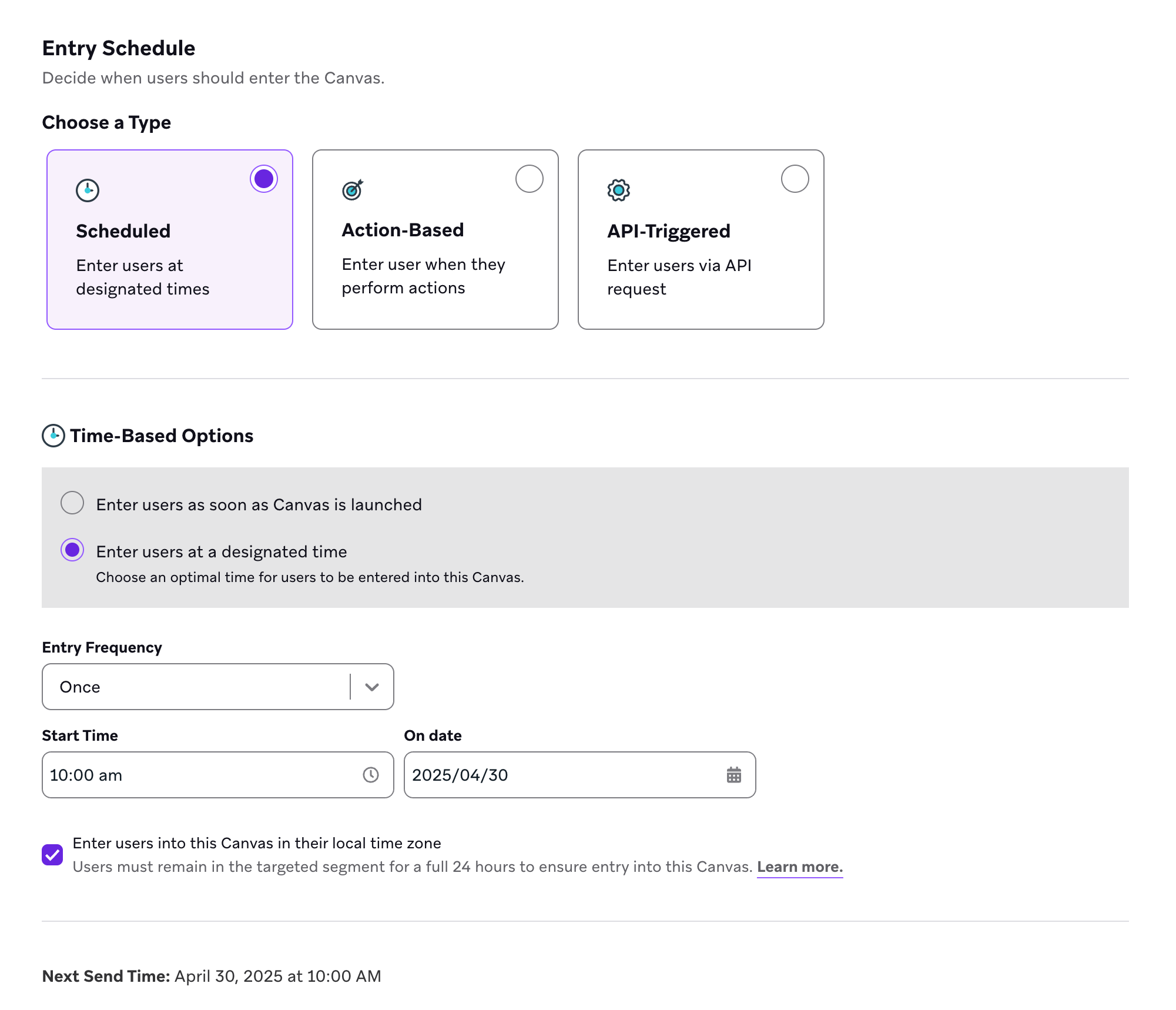 Une toile planifiée pour entrer en une seule fois chez les utilisateurs à partir de 10 heures le 30 avril 2025, à leur heure locale.