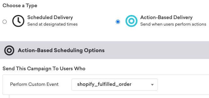 カスタムイベント"shopify_fulfilled_order".