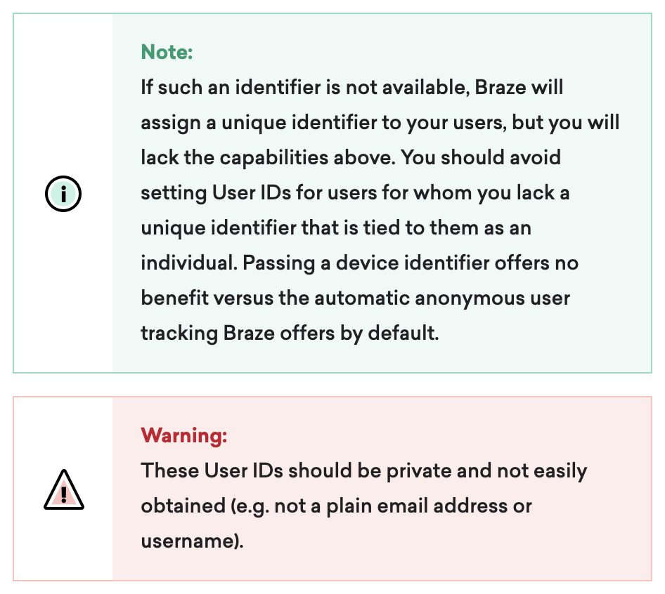 2つのアラートが隣り合っている例。これは避けるべきです。