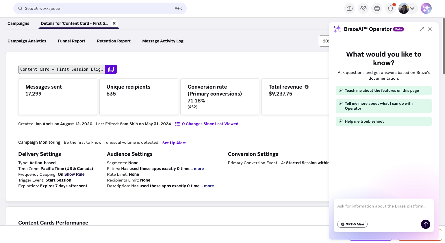 운영자를 위한 채팅 패널입니다.