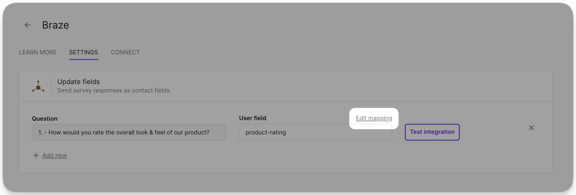 속성 값으로서의 설문조사 응답