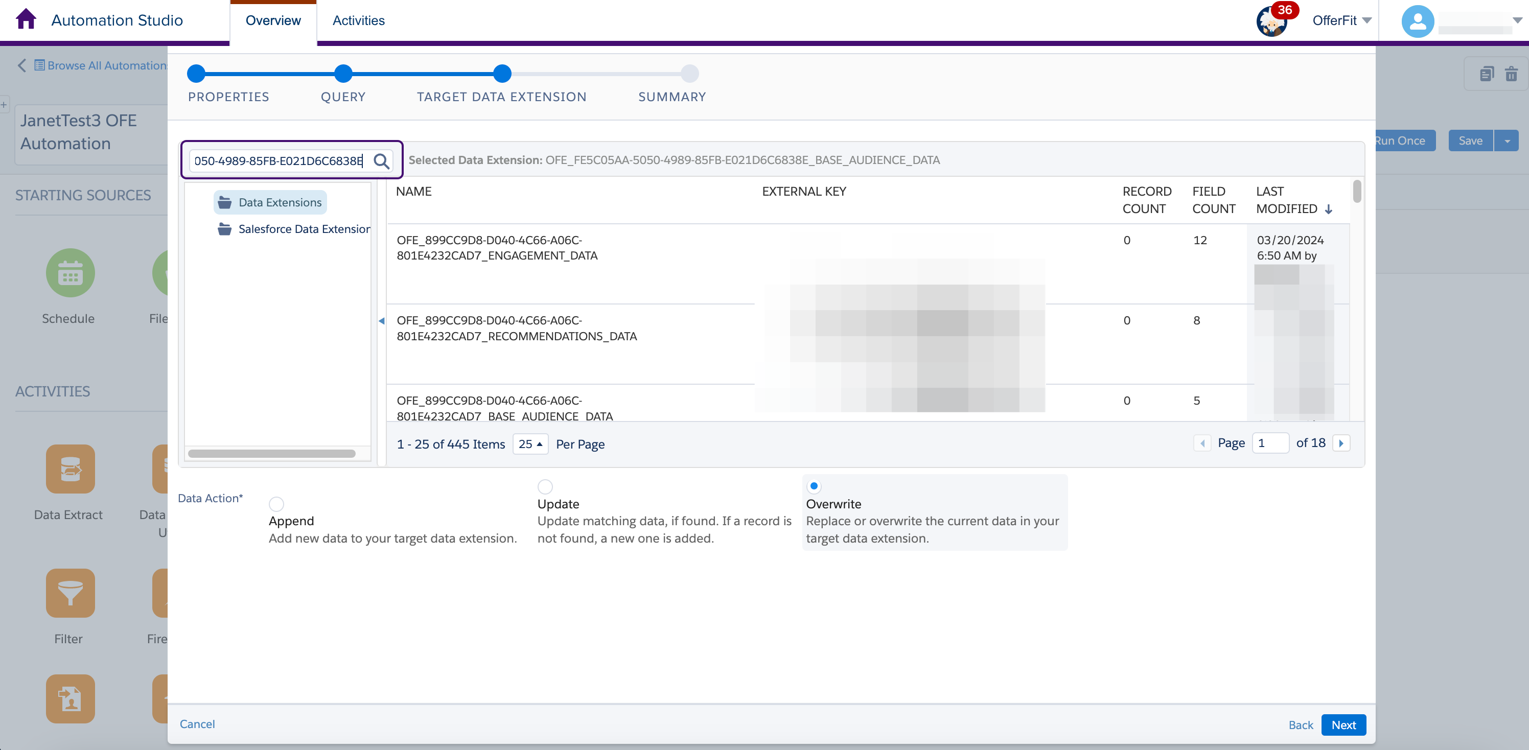 Uma chave externa colada na barra de pesquisa