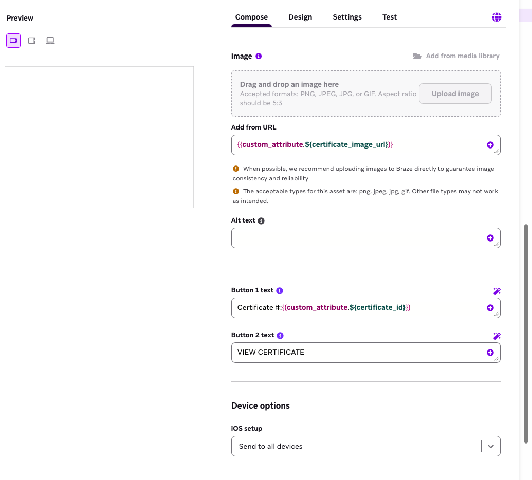 DOTS.ECO seção de criador de mensagens.