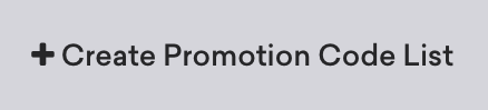 Botão para criar um código promocional.